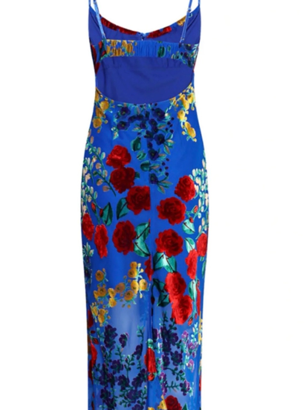 Velvet Floral Appliqué Cami Dress - Medium - Picture 6 of 8